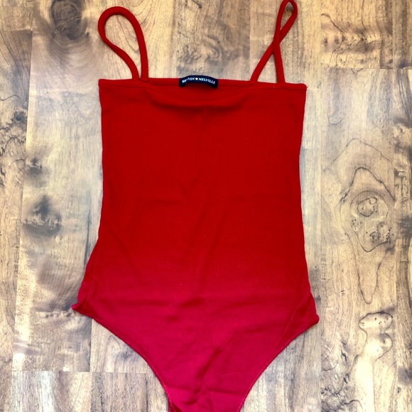 Brandy Melville Tops - Brandy Melville Red Anna Bodysuit
